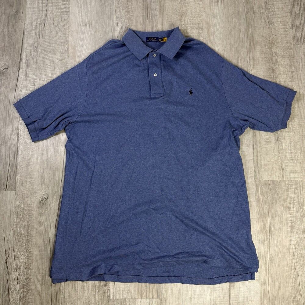 Polo Ralph Lauren Shirt Mens 2XLT Deep Blue Ocean Casual Preppy XXL Tall Offic R